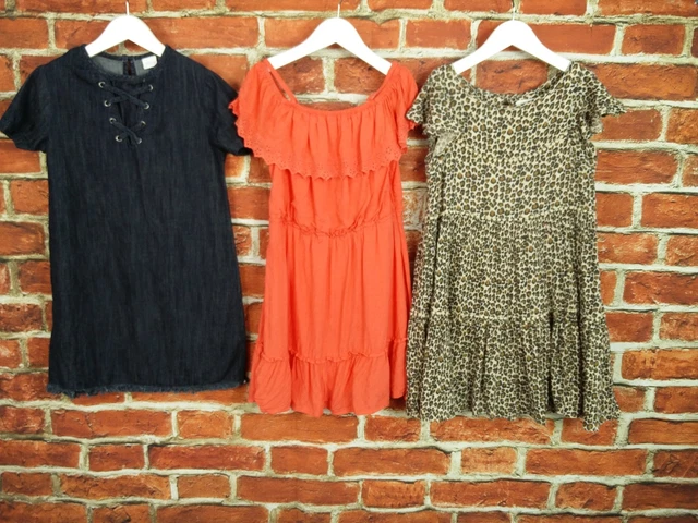 Girls Bundle Age 6-7 Years Next Matalan Summer Dress Leopard Print Denim 122Cm