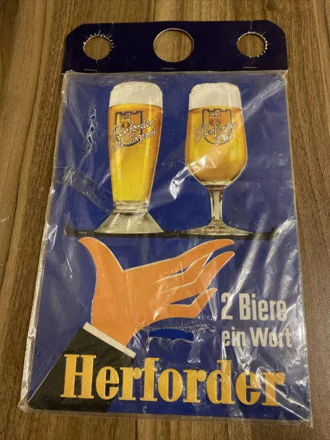 Herforder Bier Blechschild 30x20cm Edel Export Pils Werbung Reklame Brauerei NEU