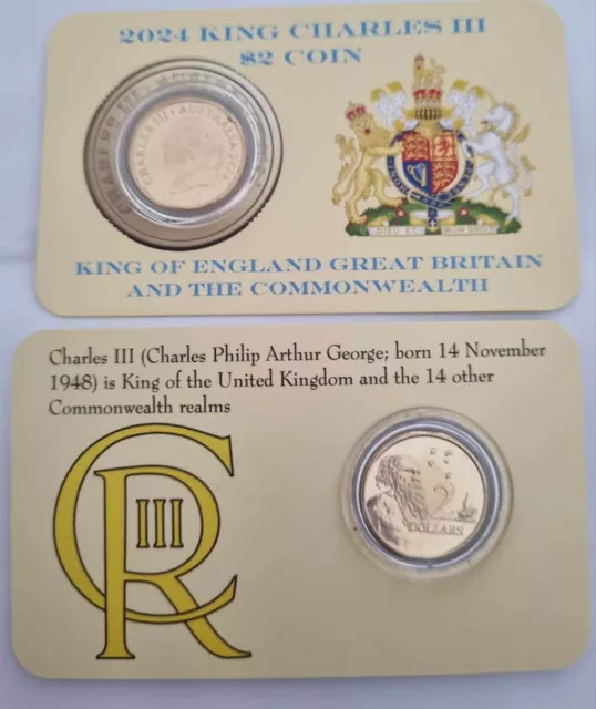 2024 UNC $2 coin-King Charles III Effigy Change Of Monarch/COIN ON CARD IS HERE