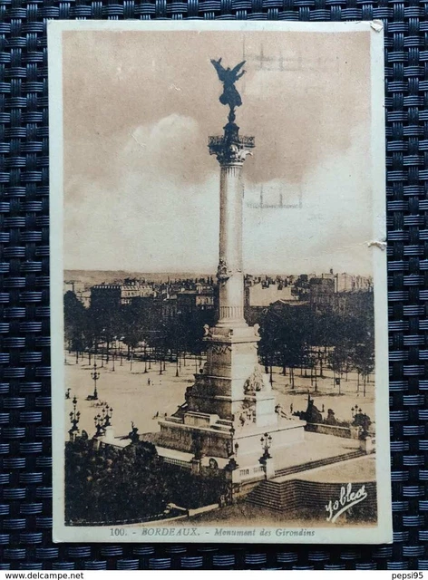 33 Gironde - BORDEAUX Monument des Girondins (Phototypie Marcel  Delboy, n° 100)