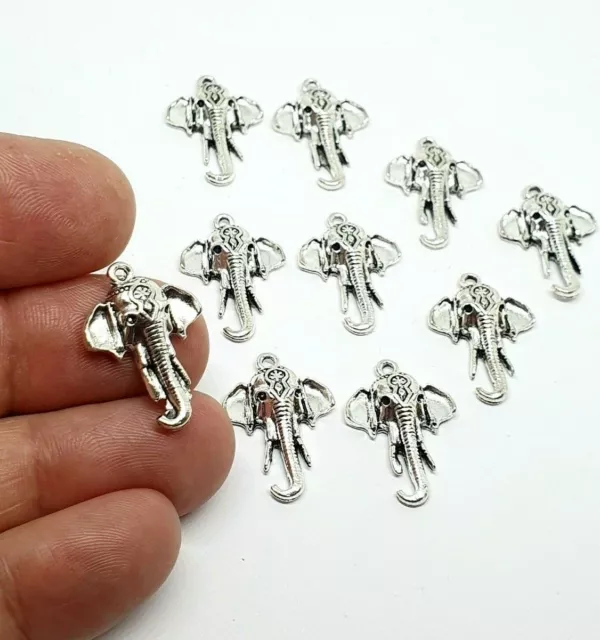 Dijes de elefante Ganesh Elefante indio Dije Colgantes Fabricación de joyas... 2