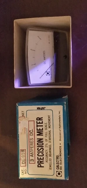 NEW Vintage Calectro D1-918 0-3 amp DC Precision Meter