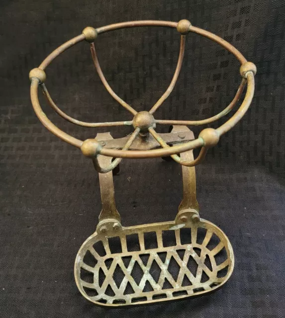 Antique Brass Bathroom Claw Bathtub Wall Soap Dish Holder Towel Sponge Rack