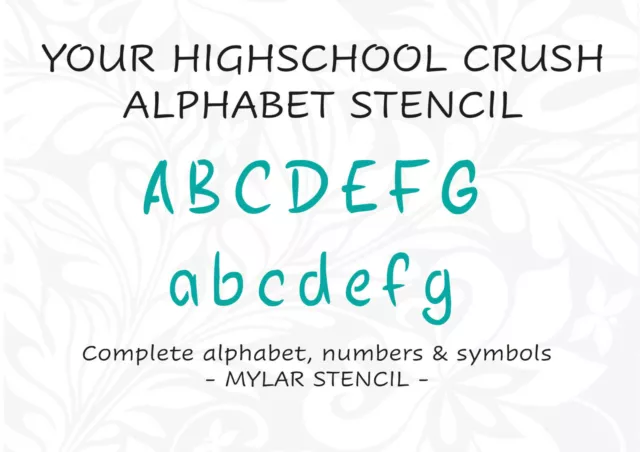 Alphabet Letter stencil #227  A - Z & numbers  2, 3, 4, 5 or 6cm sizes FREE POST