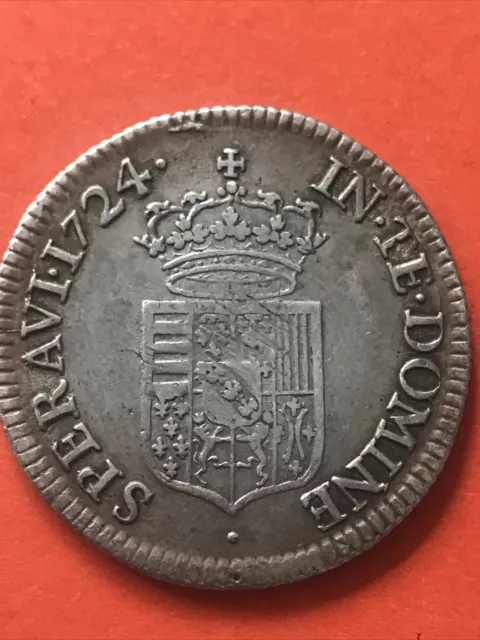 Monnaie, France, duché de Lorraine, Leopold I, Écu dit "d'Aubonne", 1724 2