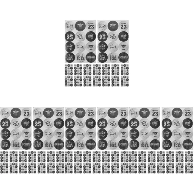 80 PCs Abschluss -Label Aufkleber Abschlussfeier Dekorationen Aufkleber Klasse