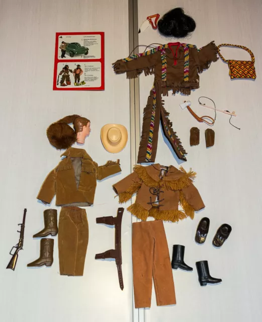 Big Jim Mattel Figuren Konvolut Indianer Cowboy Western