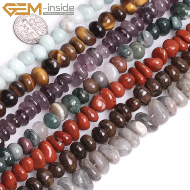 Freeform Gemstone Natural Nugget Loose Beads For Jewelry Making 15" 8-10x10-12mm