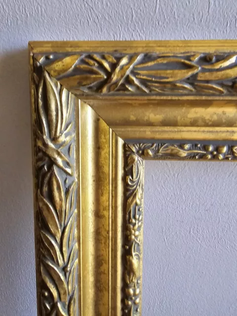 VTG ORNATE Gilded Gold Wood Neoclassical Style Picture Frame Gallery Shabby Chic 3