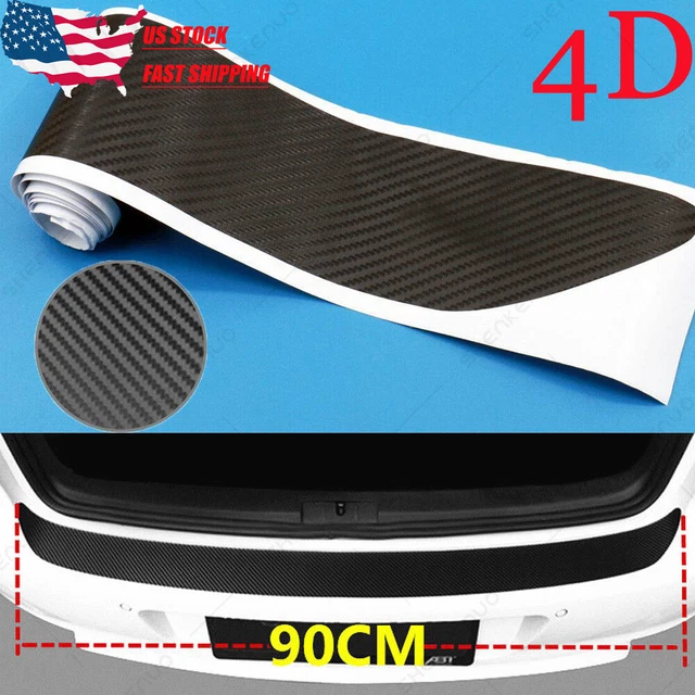 CARBON FIBER PVC Car Rear Bumper Edge Protector Corner Trim Sticker
