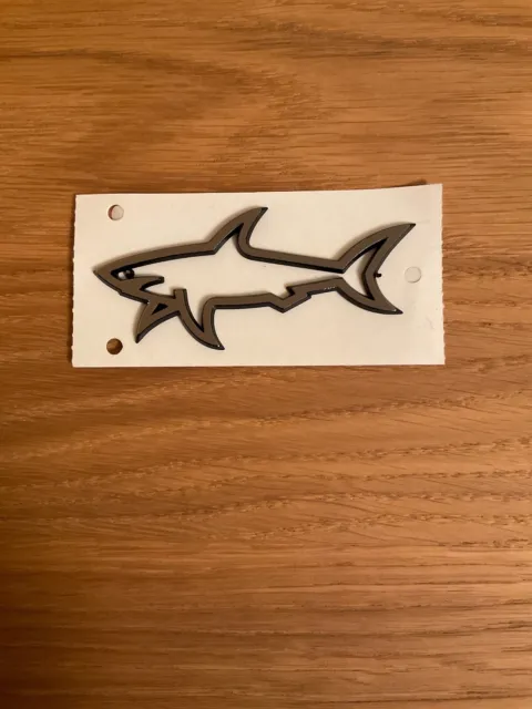 Raro adesivo Paul & Shark - squalo argento