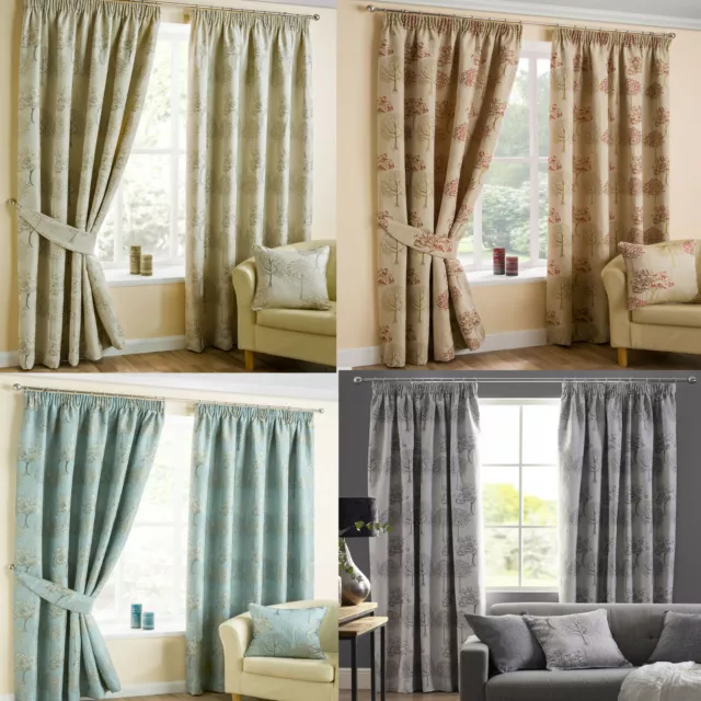 Arden Luxury Ready Made Pencil Pleat Lined Curtains