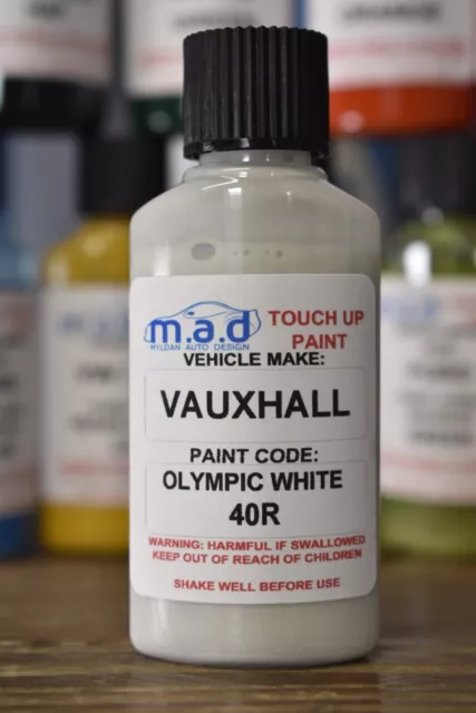 Vauxhall Olympic White 40R Paint Touch Up Kit 30ML Scratch Chip Vectra Corsa