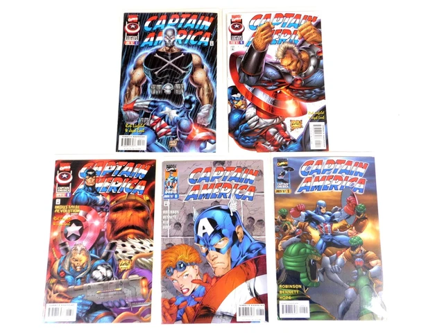 Lot of 5 Captain America Comic Books - Marvel Comics