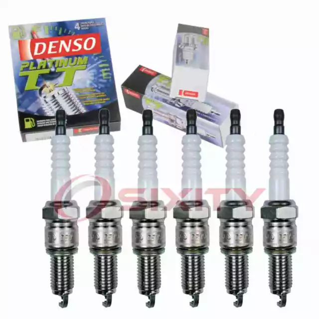 6 pc Denso Platinum TT Spark Plugs for 1969-1970 International 1100D 3.8L L6 ud