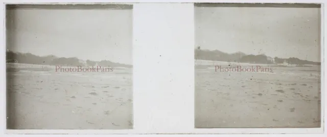 France Landscape Beach c1930 Photo Stereo Glass Plate Vintage V17T13n 2