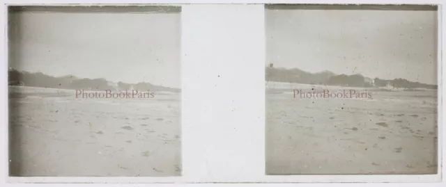 France Landscape Beach c1930 Photo Stereo Glass Plate Vintage V17T13n 2