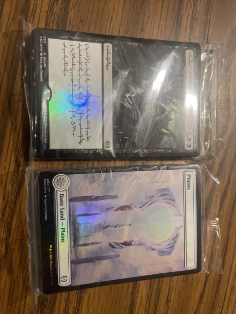 FOIL Phyrexian Compleat Bundle Land Packs SEALED Phyrexian Arena Text Full Art