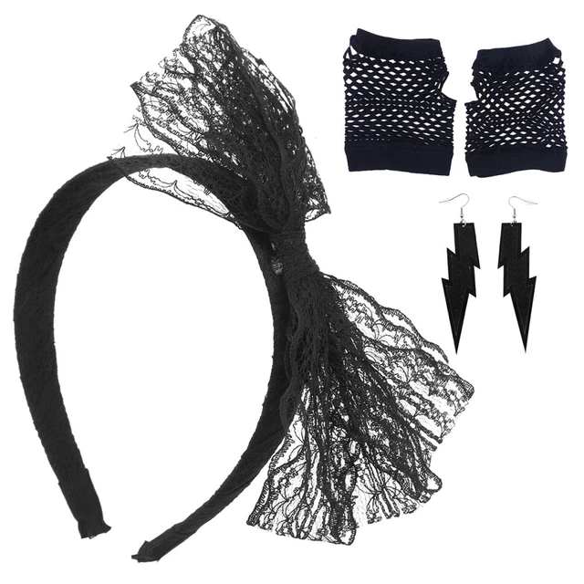 Guanti a rete accessori costume anni '80 bambini senza dita