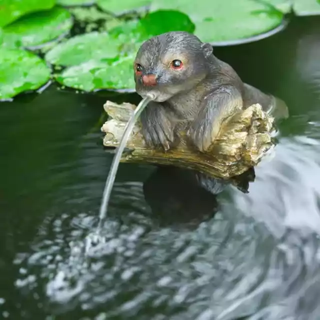 Ubbink Fontaine de jardin Ã  cracheur flottante Loutre