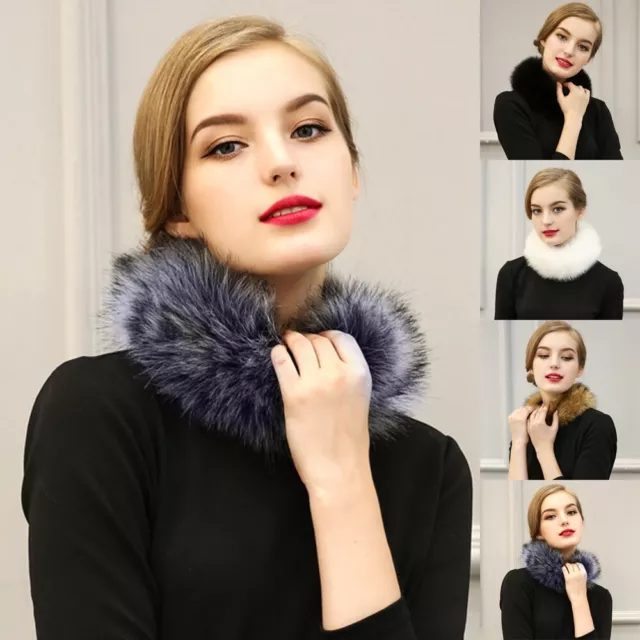 Peluche hiver essentielle pour femmes collier fausse fourrure col cape écharpe