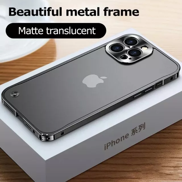 Metall Handy Hülle Für iPhone12 13 14 Pro Max Aluminium Schutz Case Tasche Cover