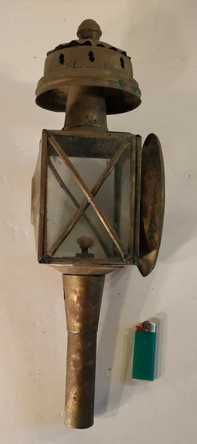 LANTERNE CALÈCHE LAMPE fiacre cuivre ancienne EUR 44,00 - FR