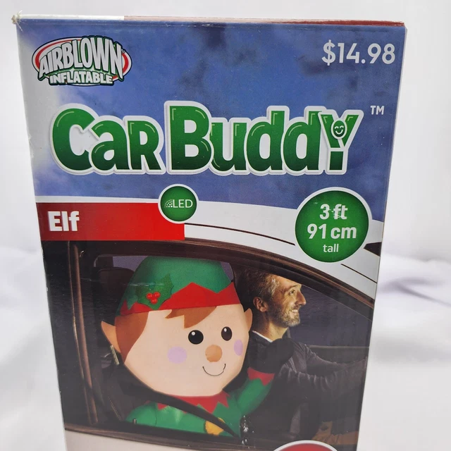 Christmas Inflatable Airblown Elf Car Buddy 3ft Energy Efficient LED