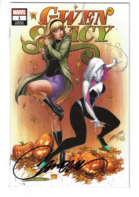 Gwen Stacy #1 (2020) - Grade Nm - J. Scott Campbell Signed C Variant W/ Coa!