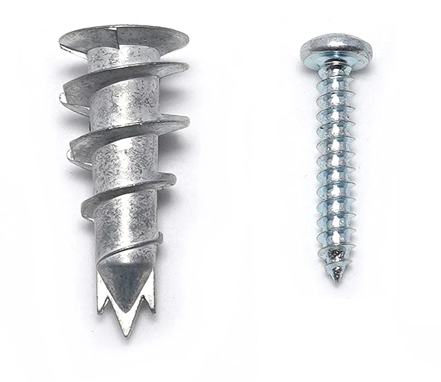 CONFAST Zinc Self-Drilling Drywall/Hollow-Wall Anchor Kit with Screws, 200 100