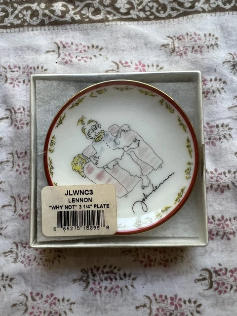 John Lennon GARTLAN  3 1/4” Plate - "Why Not ?" 1999--NEW #5206/10000