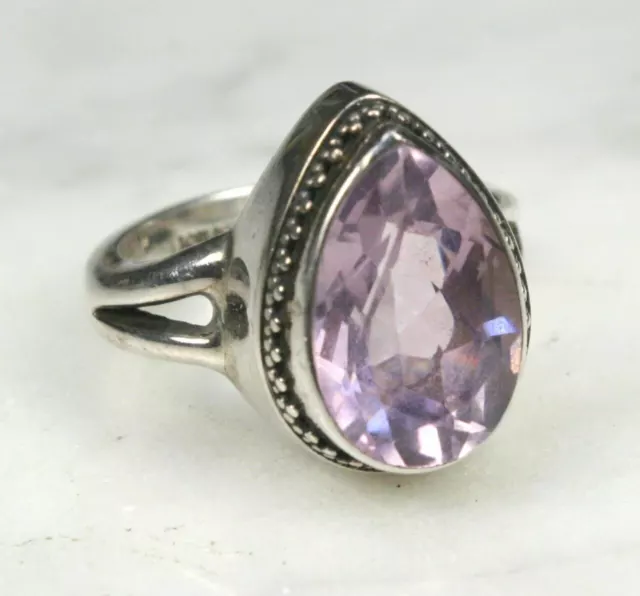 LORI BONN Amethyst Gemstone Ring. 925 Sterling Silver. Stunning! NEW