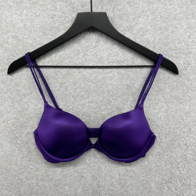 Victorias Secret Bra Womens Size 32D Very Sexy Push Up Purple Underwire