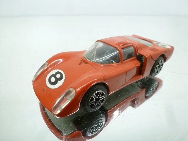 Deux Modèles Réduits ALFA ROMEO 33/2 Daytona 1/43 - Politoys 583 - Années 1969 Et 1970 - Très Bon état