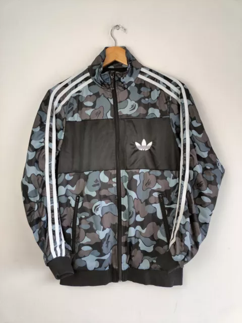 ADIDAS A BATHING Ape BAPE Full Zip Grey Camo Track Jacket Men s Small Medium 74.95 PicClick UK