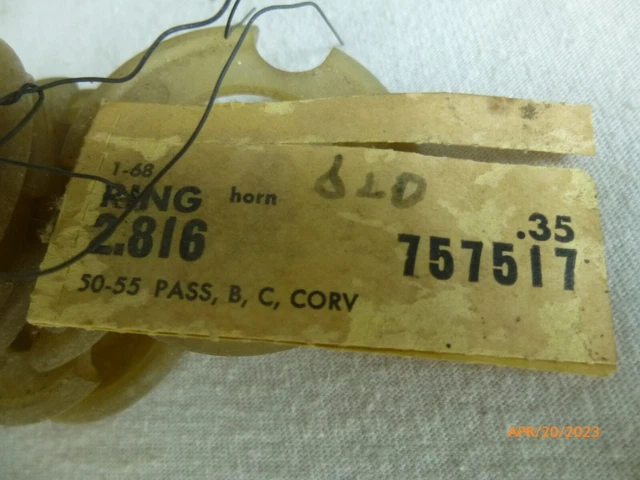 757517 NOS GM 1050 1951 1952 Chevrolet Butterfly Wheel Horn Ring Contact Bushing 2