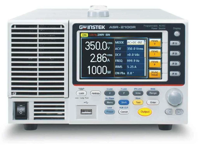Instek ASR-2100R - 1000VA Programmable AC/DC Power Source for 3U 1/2 Rack Mount