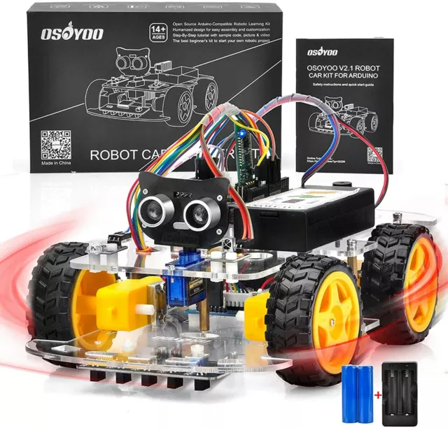 OSOYOO Robot Car Starter Kit for Arduino | STEM Remote Controlled Educational Mo 2