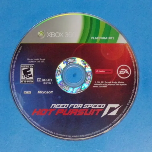Need for Speed: Hot Pursuit [Platinum Hits] - Xbox 360 – Disc Only – Tested