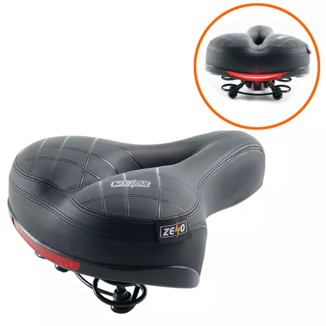 Wide Big Bum Bike Bicycle Gel Cruiser Extra Comfort Sporty Soft Pad Saddle Seat