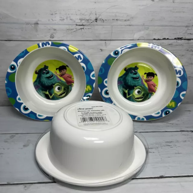 Juego de 3 Nuevos Cuencos Disney/Pixar Monsters Inc Primeros Años BPA Free Mike Sully Boo