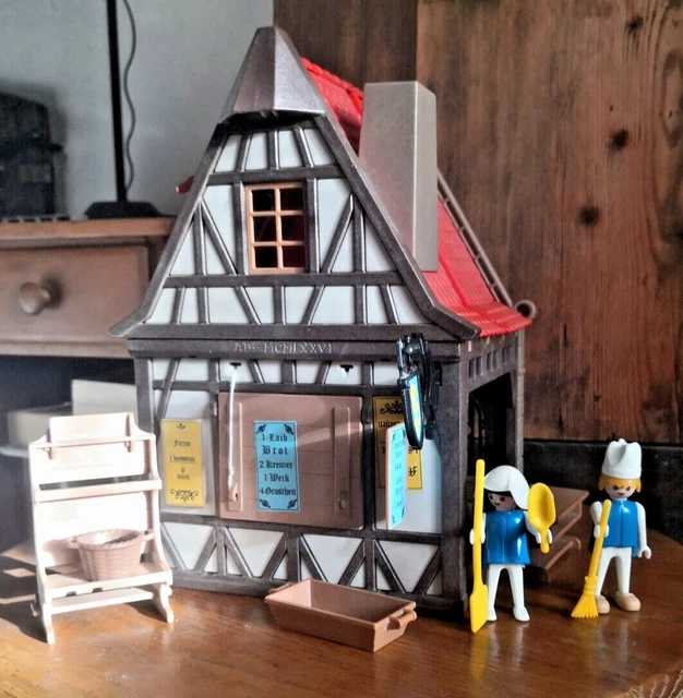 Ancien PLAYMOBIL 3441 Boulangerie Médiévale - Set De Construction Vintage