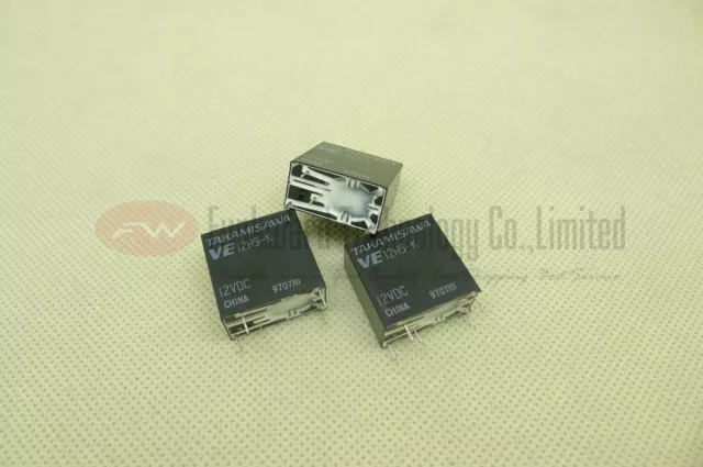 Takamisawa VE-12H5-K VE12H5-K 12VDC SPDT 5A Power Relay 5 Pins x 2PCS NEW