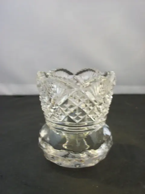 Vintage Depression Glass Toothpick Holder Diamond Pattern