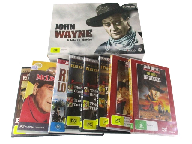 JOHN WAYNE DVD Bundle 13 DVDs 31 Movies PG PAL/NTSC R4 Titles in ...