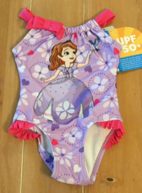 New Disney Store SOFIA the First One Piece Swimsuit Girls 2T