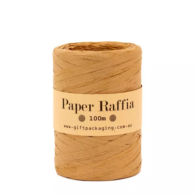 Kraft Paper Raffia - 4mm x 100m Metres Bulk Roll - Gift Wrapping Packaging Twine