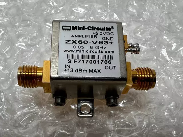 Mini-Circuits ZX60-V63+ Wideband Amplifier 50Ω 0.05 to 6 GHz SMA Female