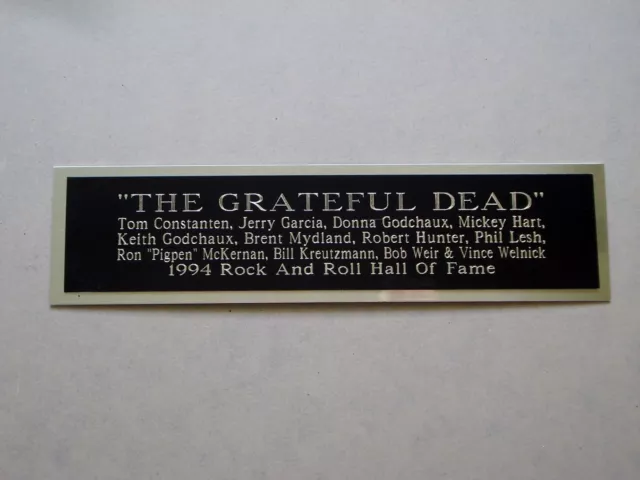 The Grateful Dead Autograph Nameplate For A Concert Ticket CD Or Photo 1.5 X 4