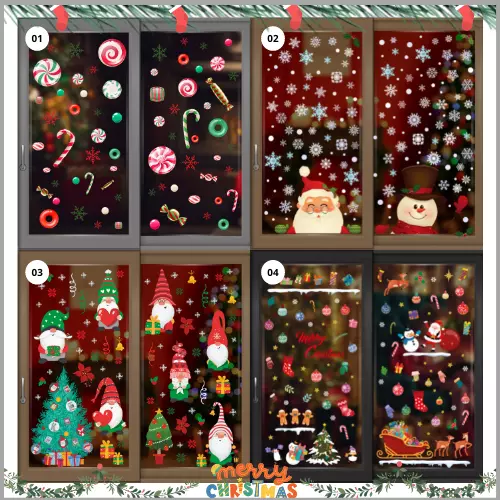 Removable Christmas Xmas Window Stickers Decals Wall Decoration Art Home Shop